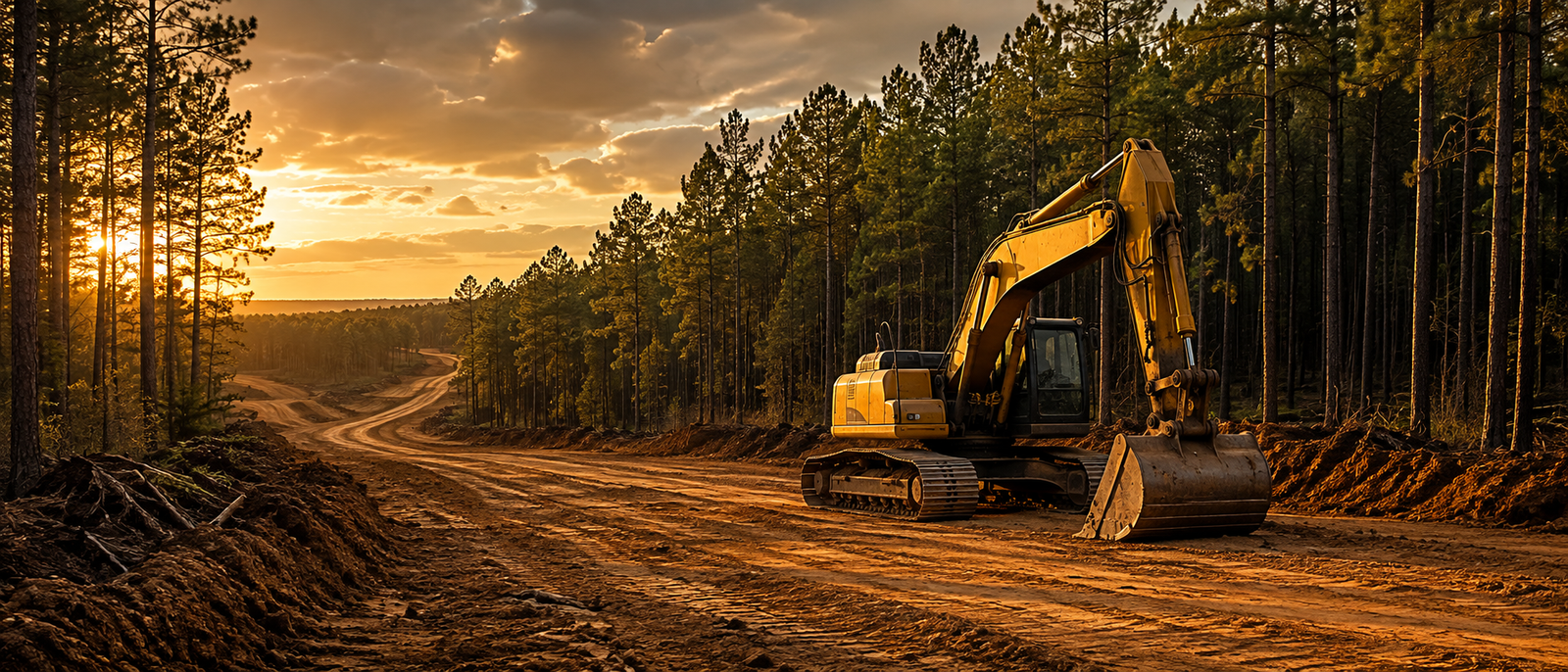 Access road construction